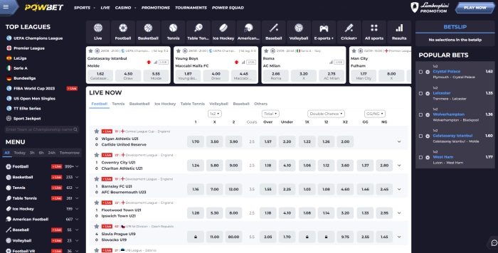 Powbet sports betting